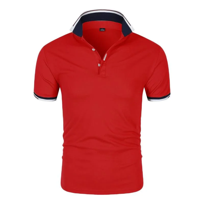 2026 Hot Sale Men's Summer Casual Breathable Comfortable Polo Shirt Men's Solid Color High Quality Short Sleeve T-Shirt