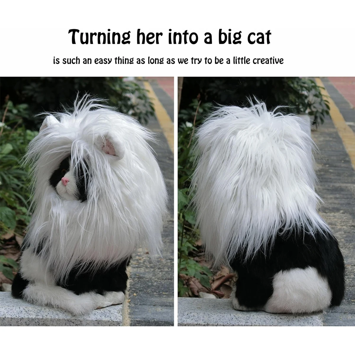 Cats And Dogs Cosplay Hat Adjustable White Lion Costume Easy To Put On And Take Off  For  Halloween Clothes Pet Accessories