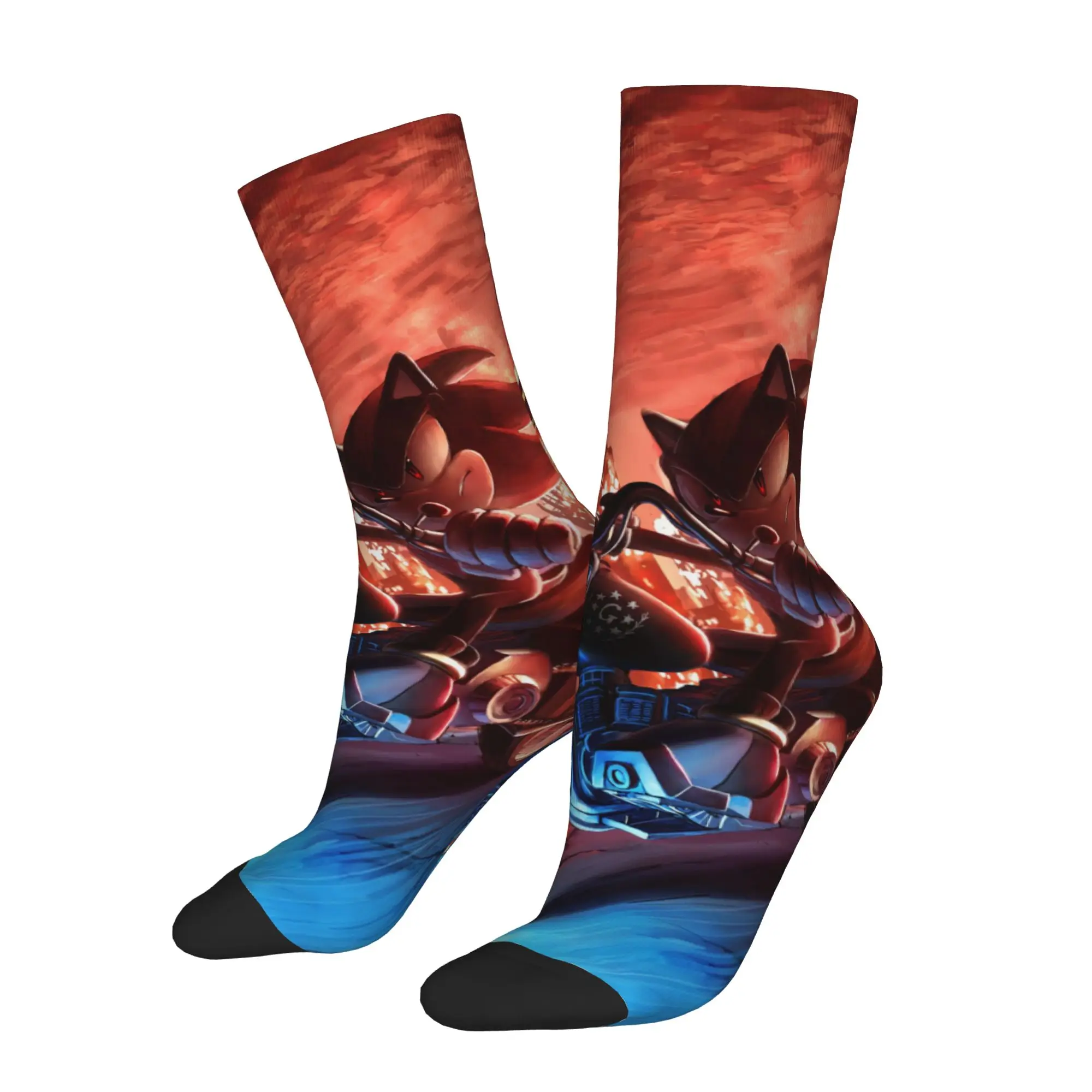 Autumn Winter Hip-hop Unisex S-Shadow The Hedgehogs Socks  Breathable Football Socks