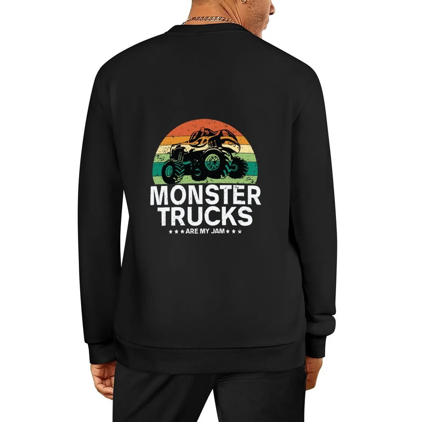 

Vintage Monster Truck Are My Jam Retro Sunset T-Shirt Pullover autumn male clothes pullover