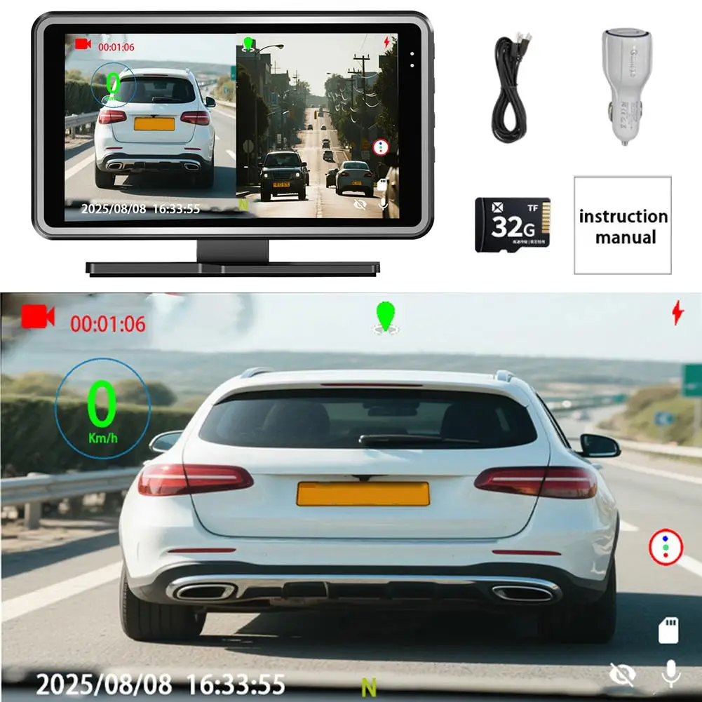 داش كام واي فاي نظام تحديد المواقع سيارة صغيرة DVR كاميرا مزدوجة عدسة فيديو محرك مسجل داشكام تسجيل الصندوق الأسود للرؤية الليلية