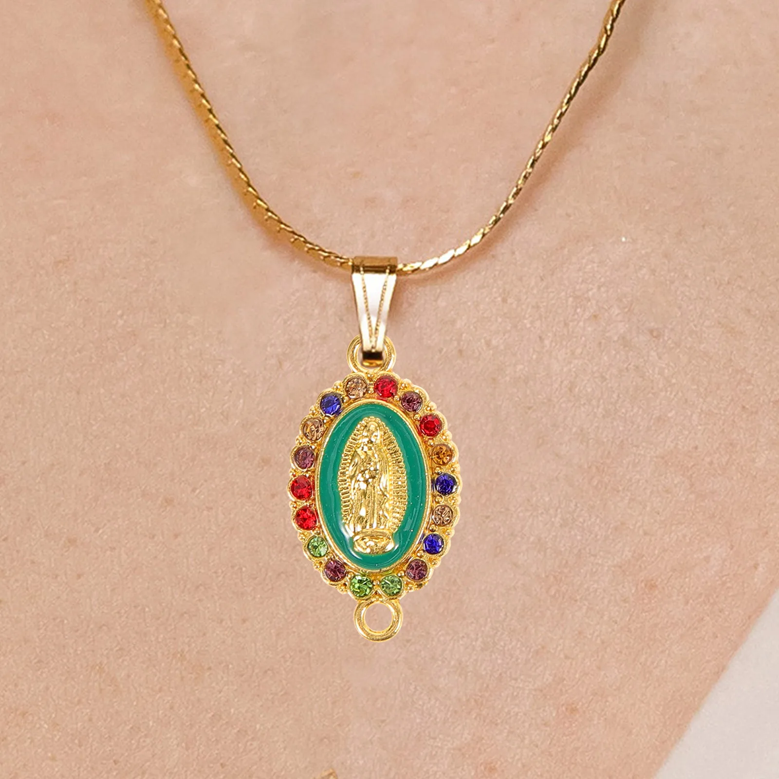 

24pcs Virgin Mary Pendant Alloy Charm Colorful Diy Earrings Necklaces Bracelets Handmade Jewelry Connector Unique Party Ornament