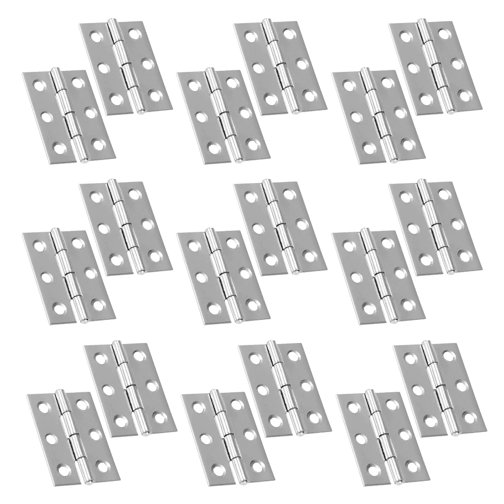 

45Pcs Stainless Steel Cabinet Hinges Silent Durable Furniture Hinges for Doors Cabinets Wardrobes Garage Door Hinge