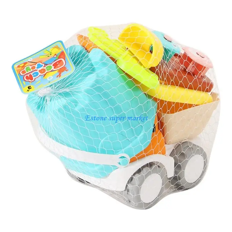 090B Pack Of 7 Bright ABS Plastic Sand Toy For Children Beach And Outdoor Activities