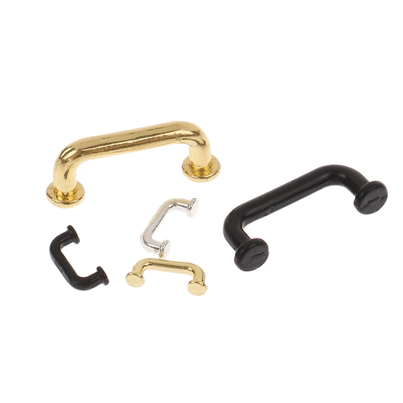 4/8pcs 1:12 Miniature Metal Pulls Cabinet Door Handle Dollhouse Furniture Cabinet Closet Accessories Dollhouse Furniture Toy