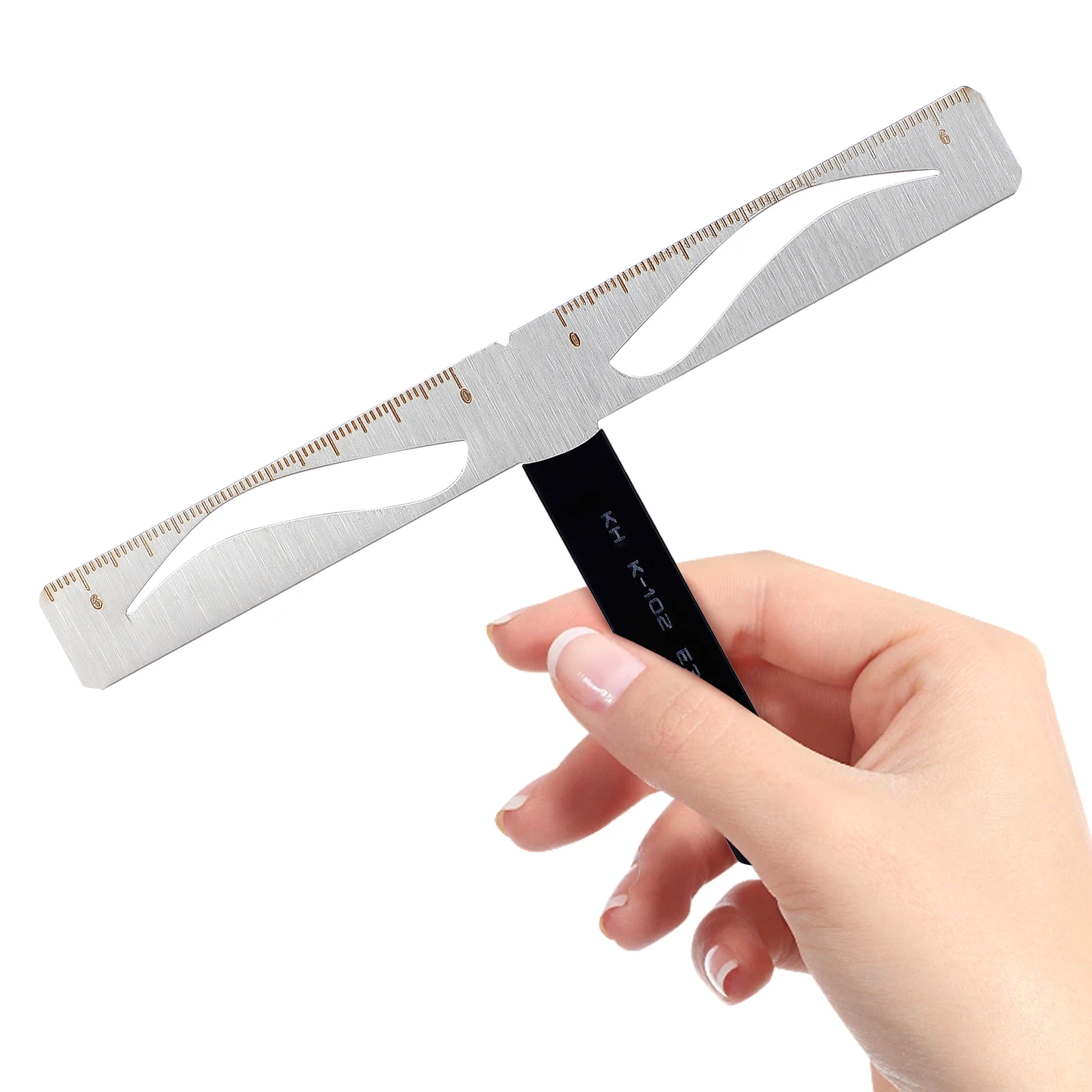 مسطرة استنسل الحواجب قالب احترافي قابل لإعادة الاستخدام لتشكيل الحواجب السريع وتصحيح التماثل أداة تصميم الحاجب للسيدات