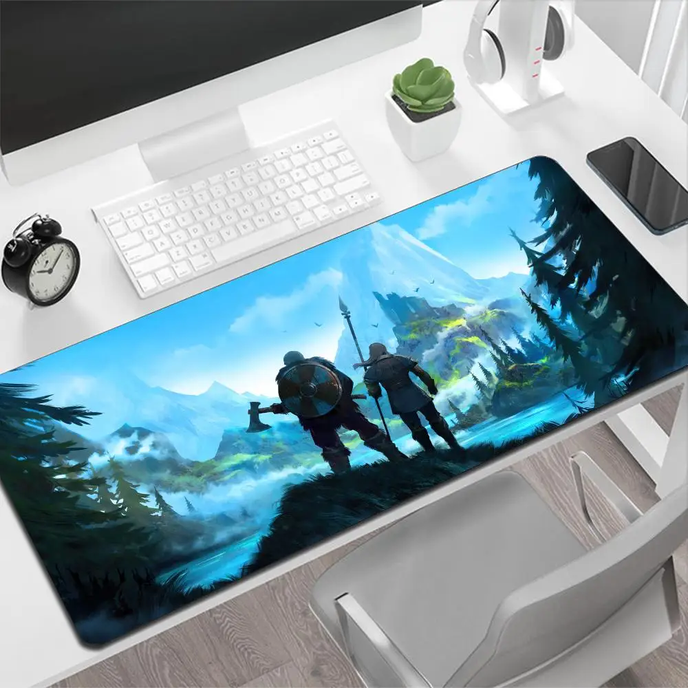 Большой коврик для мыши Valheim, игровой коврик для мыши, компьютерный коврик для мыши, большой коврик для мыши, силиконовый коврик для клавиатуры, Настольный коврик