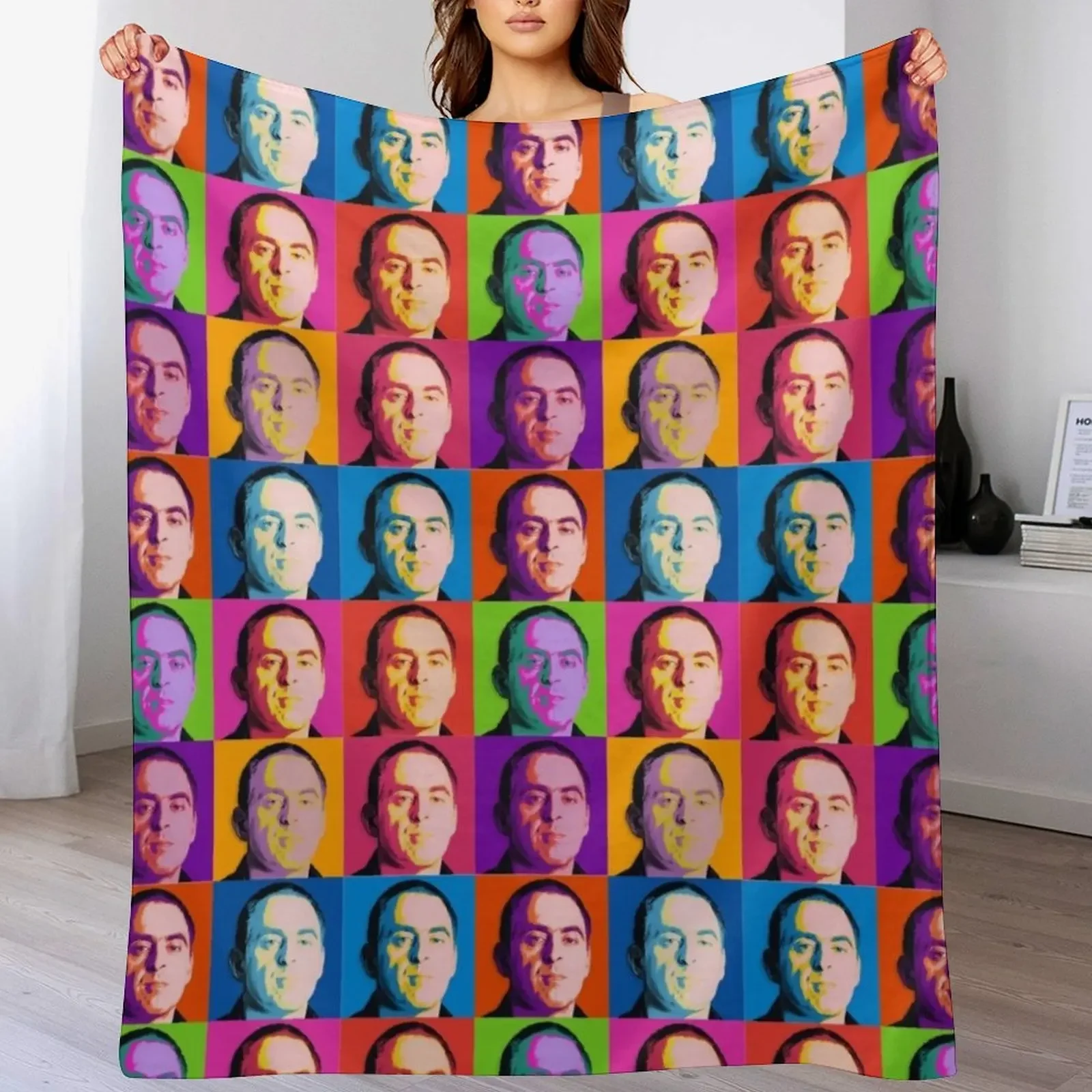 

Snooker - Ronnie O'Sullivan by Andy Warhol - Pop Art Throw Blanket Weighted For Sofa Thin Flannel Fabric Blankets