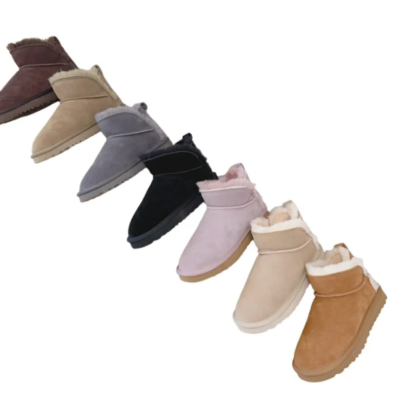 Designer Suede Mini Boots For Men Women Winter Snow Boots Short Ankle Boot with Fur Lined High Quality Fashion Snow Boots