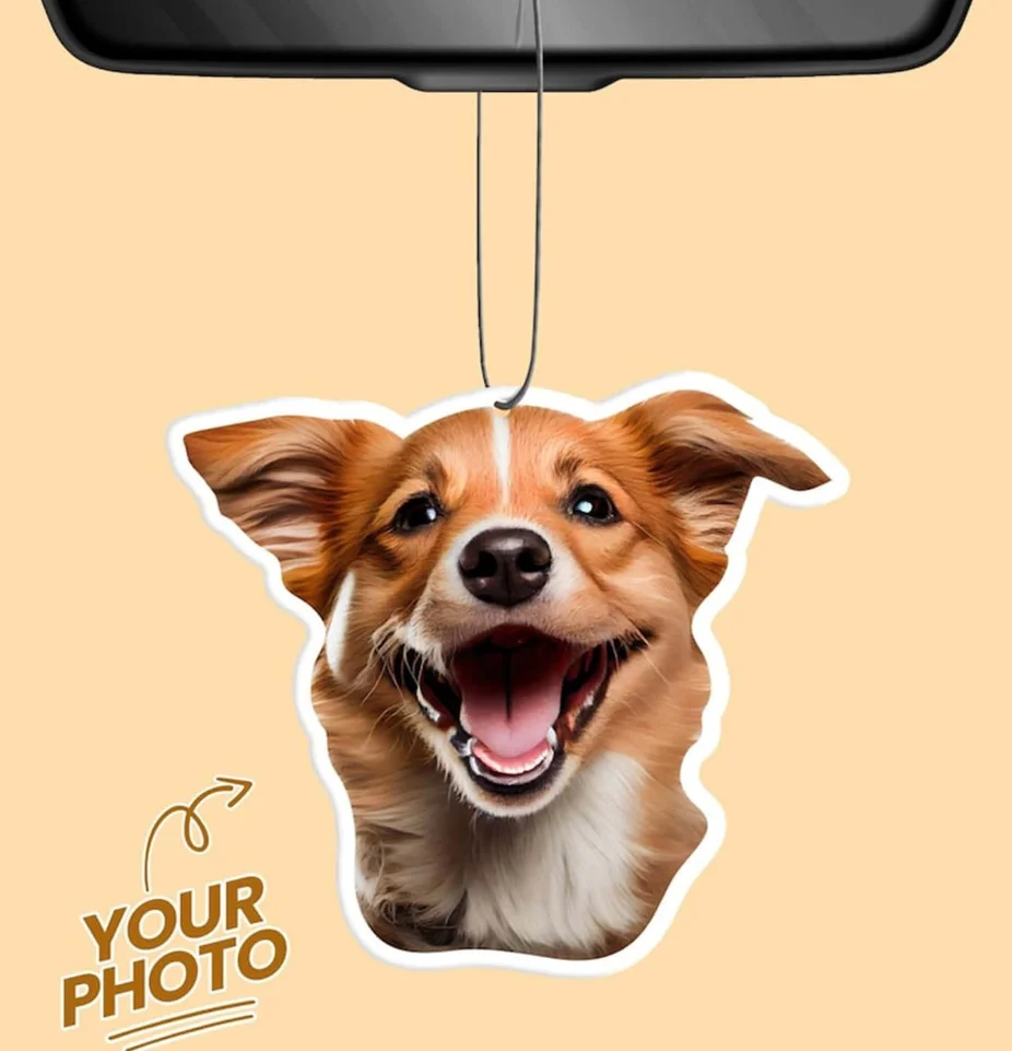 

Custom Car Air Freshener, Custom Photo Freshener Customizable Car Decoration, Personalized Pet For Anniversaries Car pendants