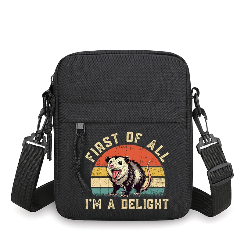 Shoulder Crossbody Men's Fun Opossum Bags Vintage 