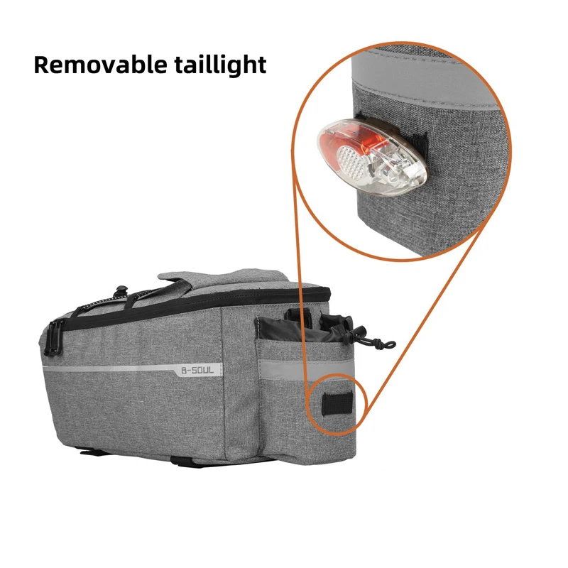 B-SOUL Large Capacity Waterproof Bicycle Bag Back Seat  Mountain Cycling Bike Pannier Bag for Travel