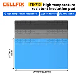TE-713 Extra Large Mobile Phone Repair Work Mat High Temperature Resistant Maintenance Platform PCB CHIP IC Insulation Pad Work