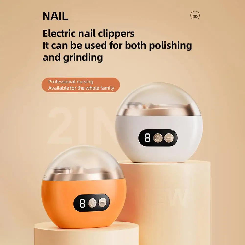 

Электрический нож для ногтей со светодиодной подсветкой, автоматическая шлифовальная машинка для ногтей, триммер для полировки для детей и взрослых, мини-маникюр E5W9