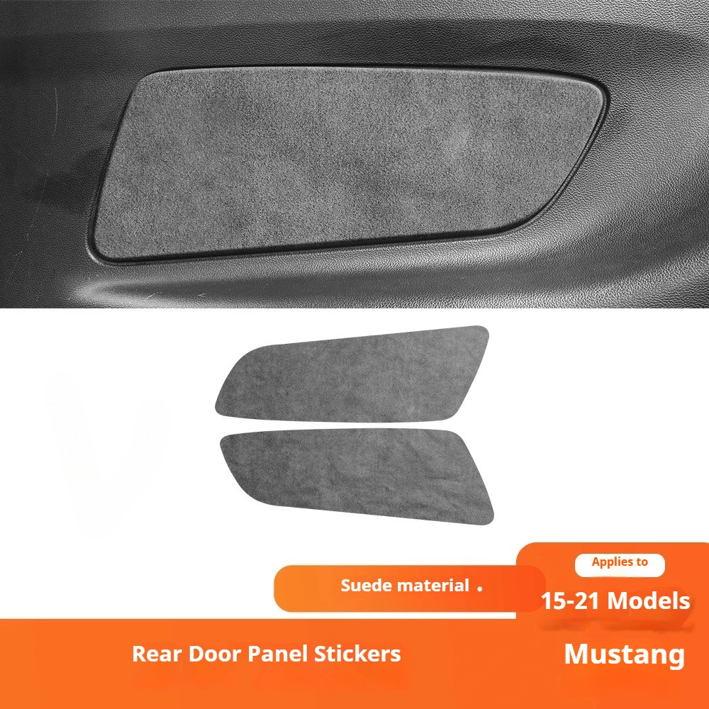 

For Ford Mustang Rear Door Panel Trim Suede Interior Hardboard Non-Sticker Upgrade