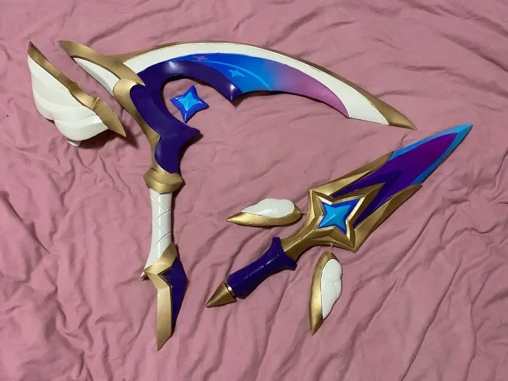 LOL KDA ALL OUT Akali Cosplay Sickle and Dagger Props Weapons Halloween Anime Shows Costumes Accessories Game Fans Gifts