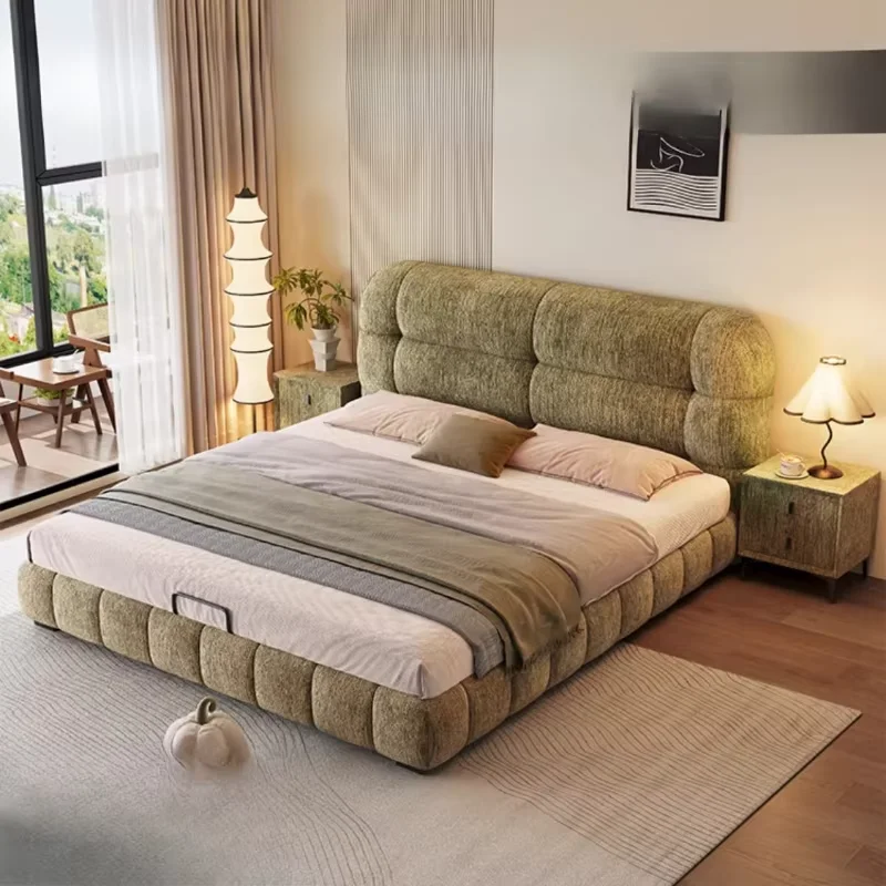 American Adjustable Double Bed Metal Luxury White Bedgeraamte Double Bed Daybed Murphy Cama Matrimonial Bedroom Furniture