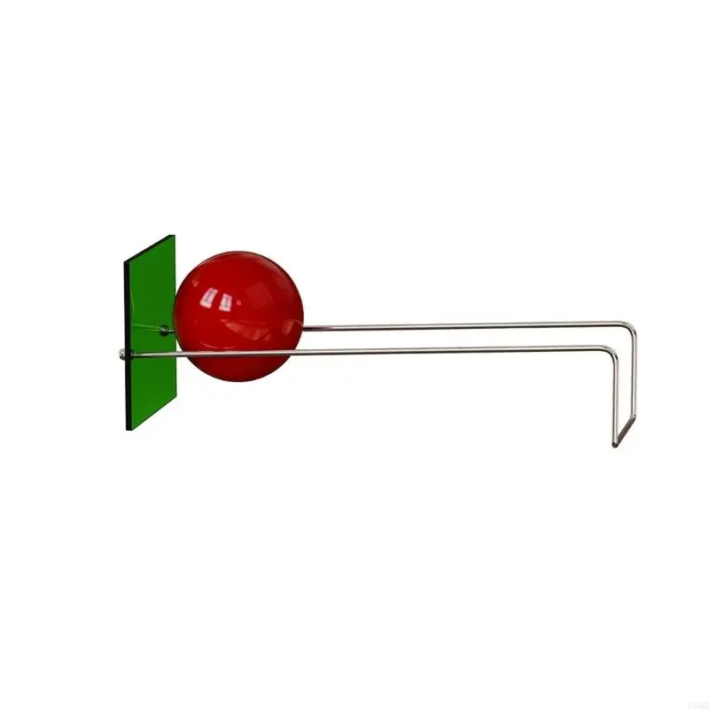 Decorative Metal Bookend with Acrylic Panel and Accent Sphere, Single Desk Book Holders for Study Table Organization Use H8WD