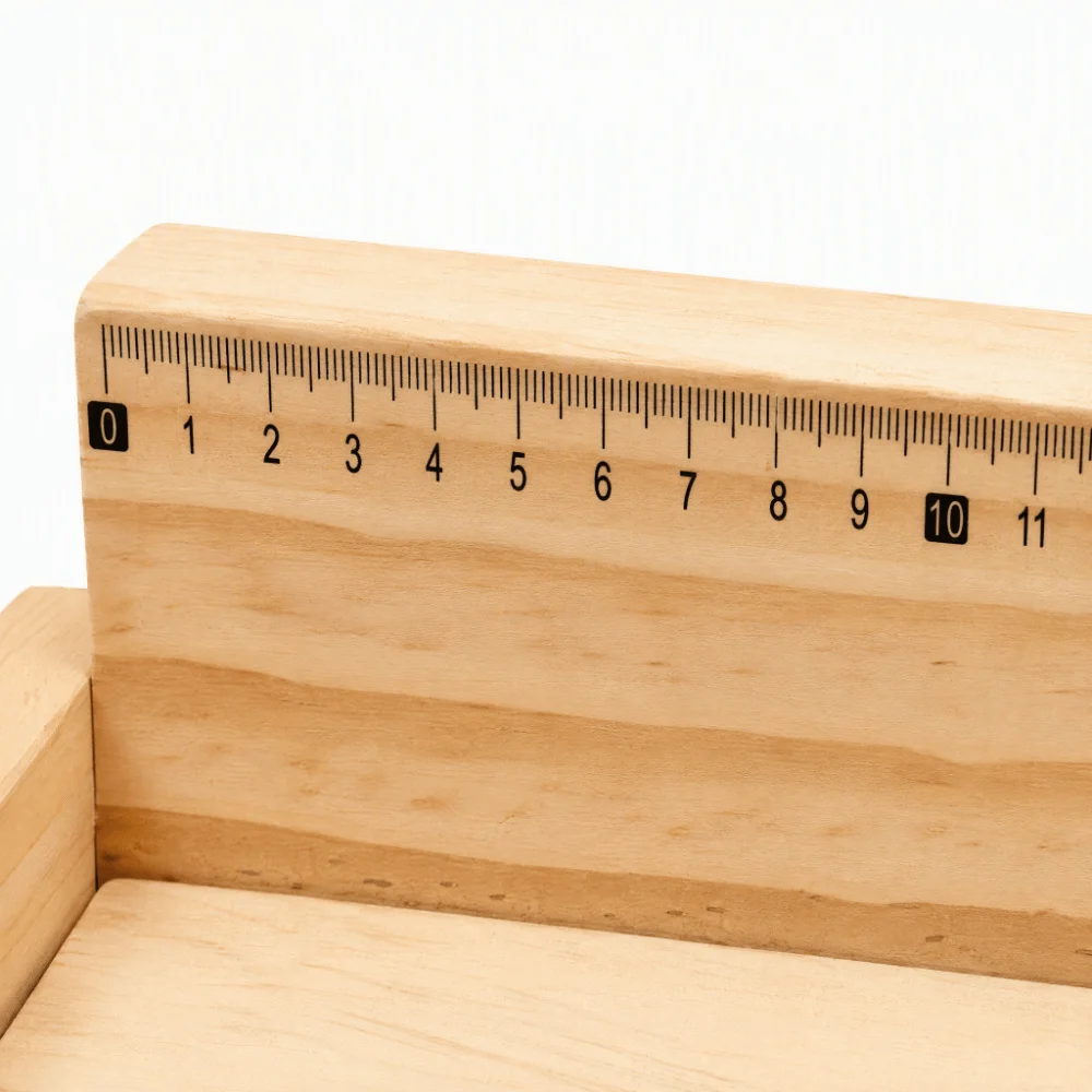 Durable Manual Labeling Machine Solid Wood With Ruler Label Applicator Tool Label Positioning Stand Straight Application