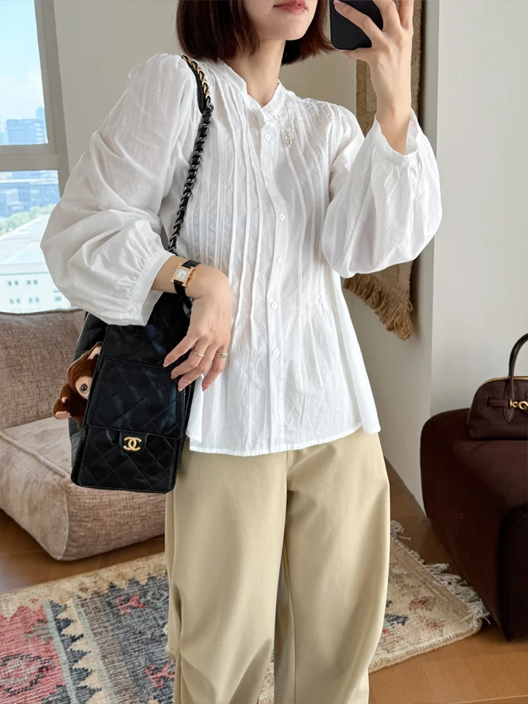 

Женская свободная футболка из чистого хлопка с кружевными вставками, круглым вырезом, утягивающая, базовый слой, для девушек, открытый кардиган