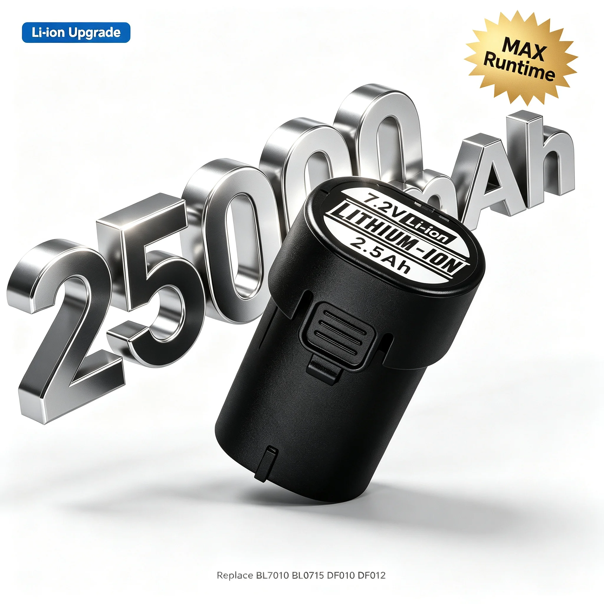 7.2V lithium Battery 2500mah For Makita 7.2V BL7010 BL0715 DF010 DF022 DF012 7.2-4 194355-2 194356-3 electric tool battery