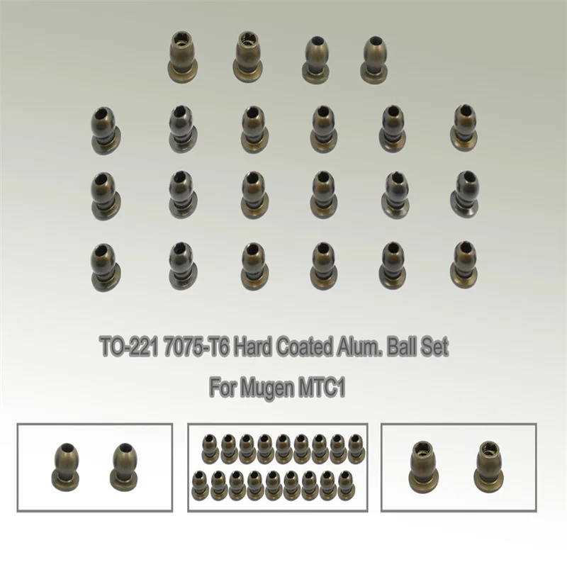 

Оригинальный T работает TO-221 7075-T6 Alum с твердым покрытием. Набор мячей (для Mugen MTC1) 22шт. Радиоуправляемая часть