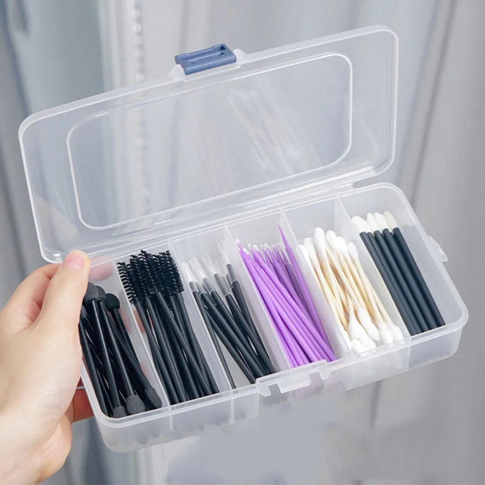 5/6 Gitter Wimpern verlängerung Werkzeug Aufbewahrung sbox Kleber Pinzette Halter Make-up Organizer pp Kunststoff transparent Rechteck Schmucke tui