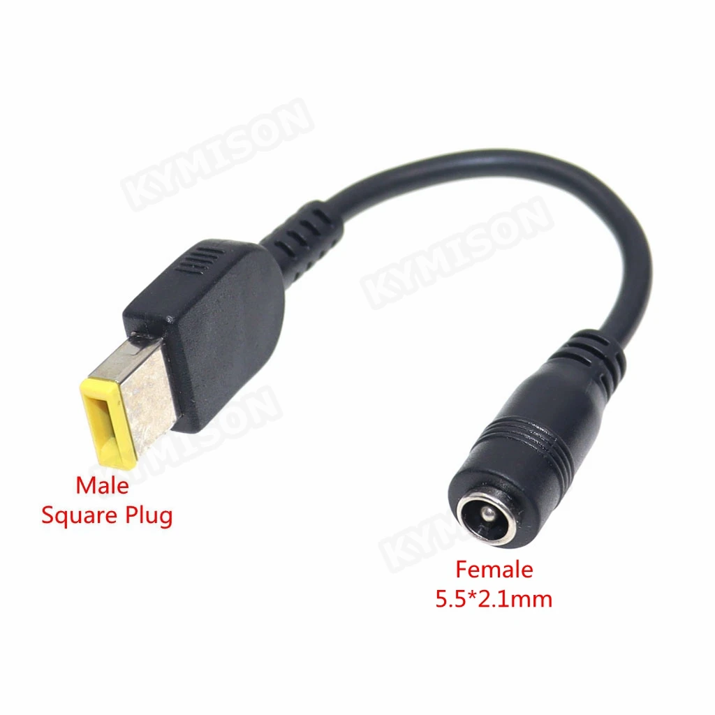 Laptop Adapter Cable Square male To 4.5*3.0mm 5.5*2.1mm 7.4*5.0 7.9*5.5mm Female DC Power Charger Converter Cord for Lenovo hp