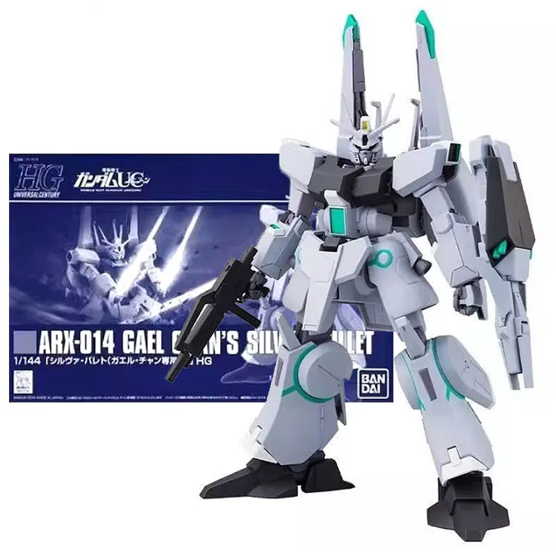 Bandai Original Gundam Model Kit Anime Figures HG PB Gael Chan Silver Bulle Mobile Suit Gunpla Action Figure Toys For Boys Gift