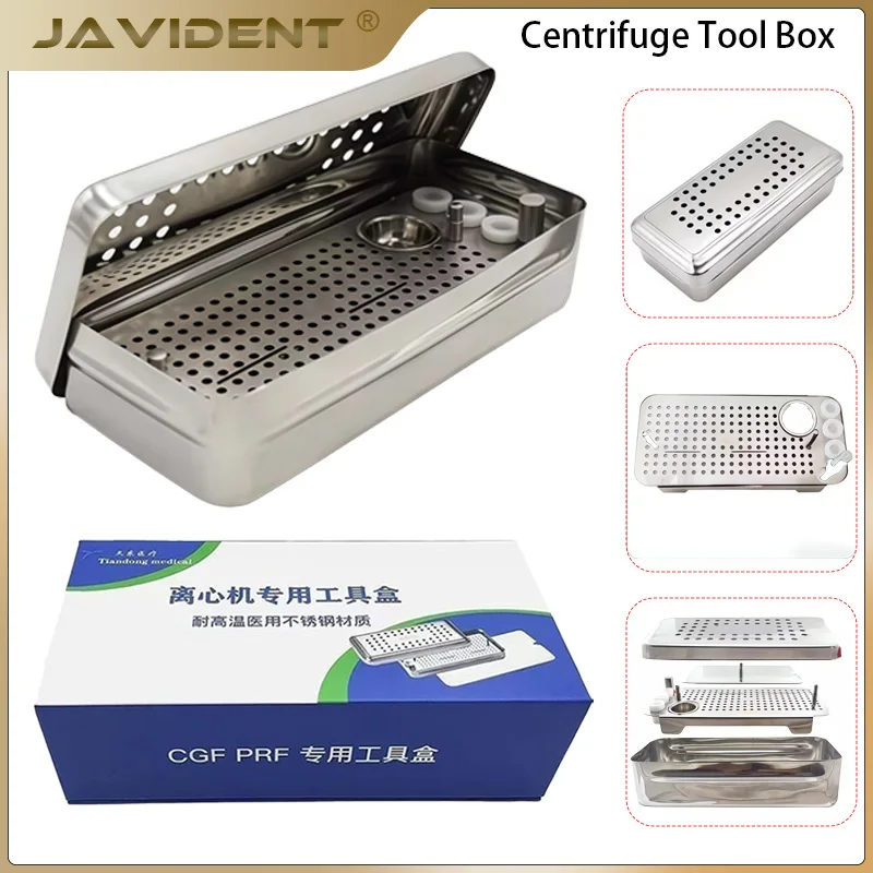 JAVIDENT 1Pcs Dental PRF/CGF Centrifuge Complete Kit Implant Surgical Bone Membrane Kit Dental PRF Container Box Dentist use