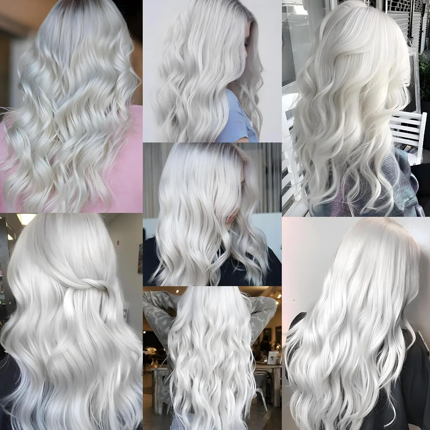 12-teilige lange, gerade, synthetische schwarze Haarverlängerungen zum Anklipsen, farbige Party-Highlights, Haarteile für Frauen, Kinder, Mädchen, Halloween – Detail 6