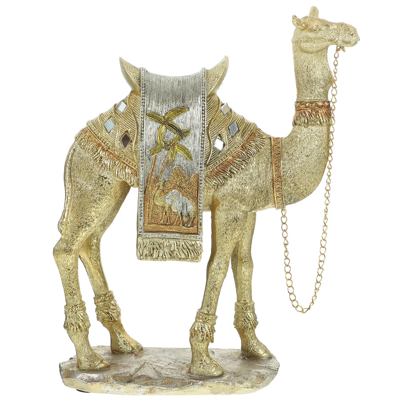 

Middle East Resin Camel Statue Classical Style Compact Size Table Decoration Perfect for Living Room Desktop Decor