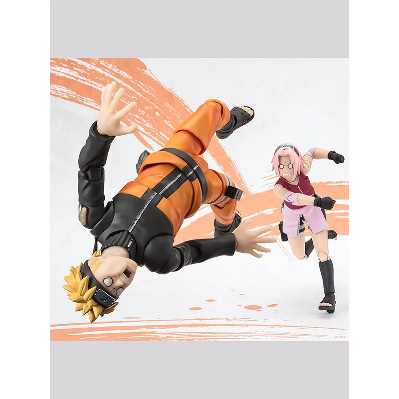 Bandai-Naruto Sakura Haruno Action Figure, S.H Figuarts, Naruto, Naruto, Edição P99, Modelo de Anime, Brinquedos, Presente para o Menino, Em Stock