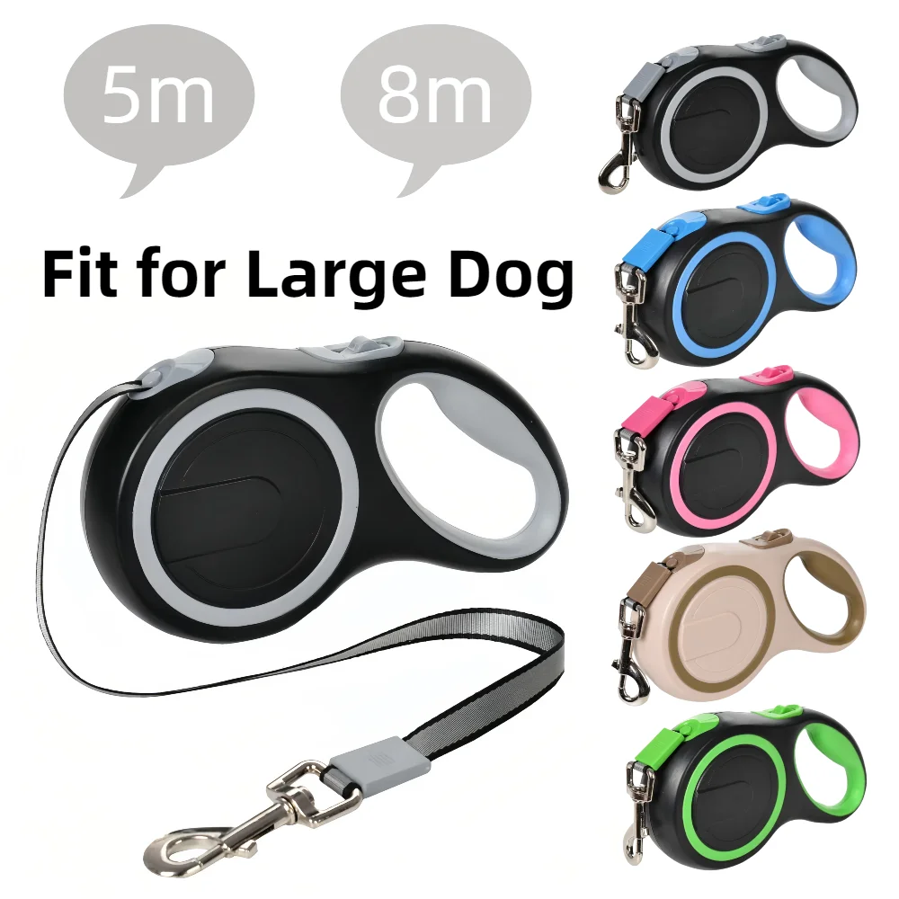 5/8M Nylon-Hundeleine für große Hunde, verstellbar, automatisch einziehbar, starke Leine, ausziehbares Zugseil, Zubehör für Deutscher Schäferhund