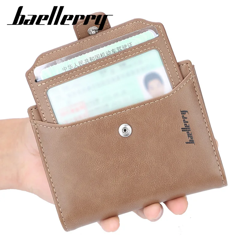 Baellerry New Short Men portafogli Brand Zipper Card Holder borse maschili portamonete di grande capacità portamonete da uomo fermasoldi