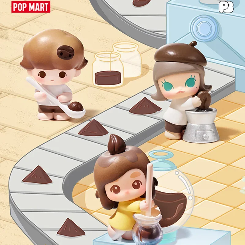 

POP MART POPBEAN Кофейная фабрика Серия Mystery Box Подлинная глухая коробка Guess Toys Сумка Орнамент Статуэтки Домашний декор Настольные куклы
