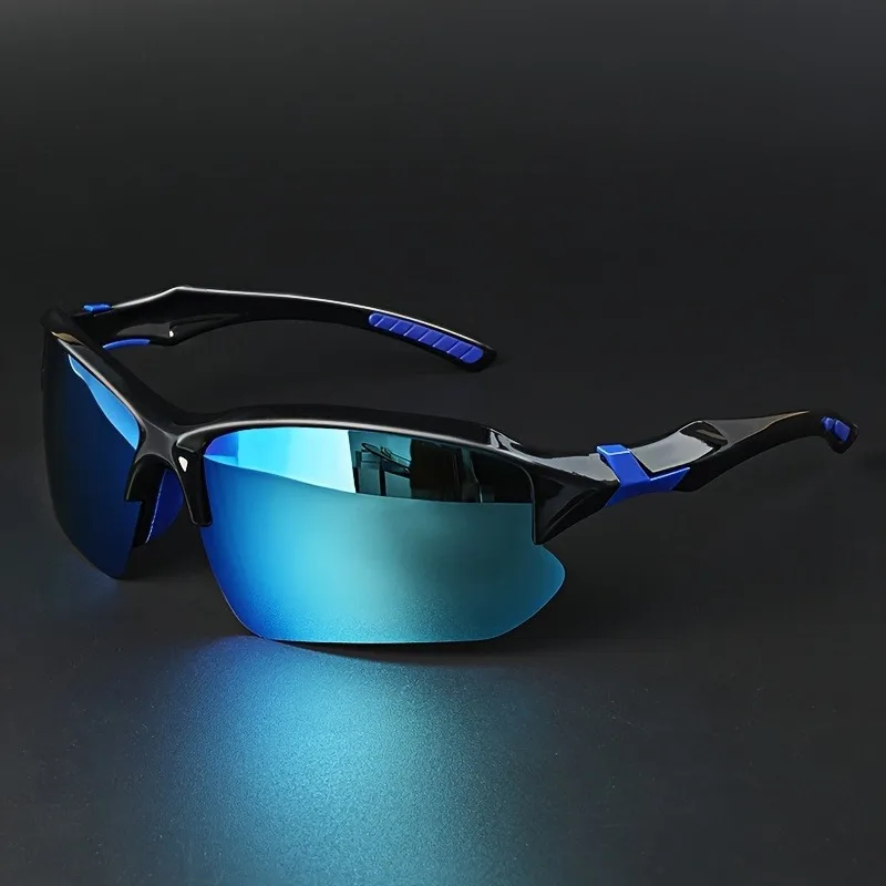 Lässige Halbrahmen-Modebrille für Freizeitaktivitäten im Freien, Unisex-Sonnenbrille Geeignet zum Autofahren und Radfahren
