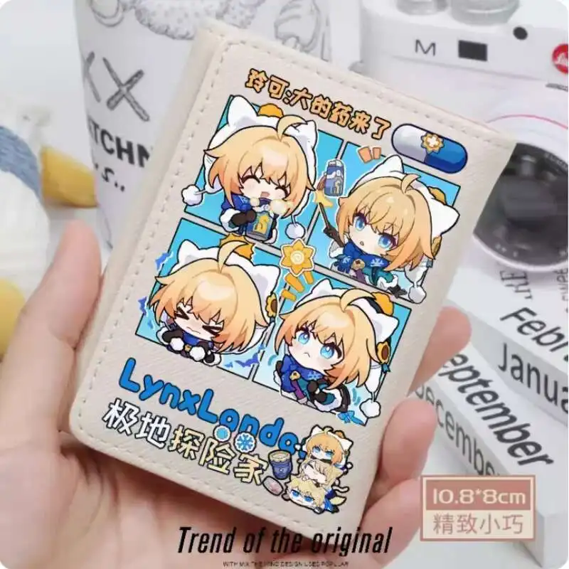 

Аниме Honkai: Star Rail Lynx, модные кошельки из искусственной кожи, кошелек для карт, засов для монет, сумка для денег, подарок для косплея B410, аниме