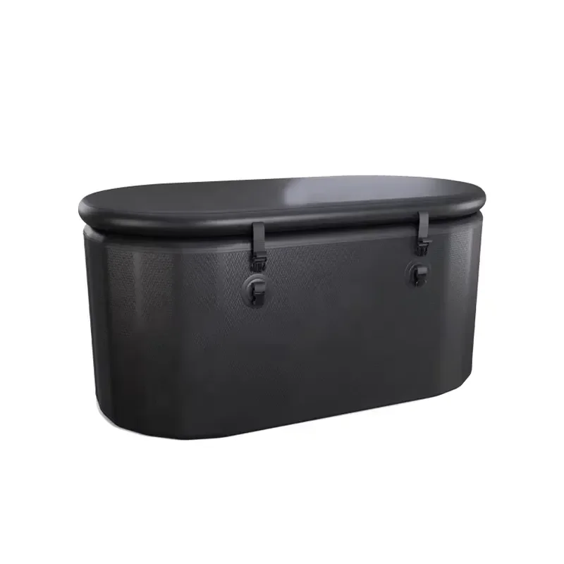 Portable PVC Folding Bathtub for Adults Inflatable Ice Bath Tub with Chiller System Home Spa Recovery Soak Tank Durable