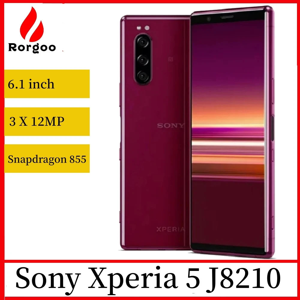希少！ SONY Xperia 5 (J9210)　アジア版 128GB Sony Xperia 5 J8210 J9210 128GB+ 6GB Factory Unlocked Smartphone