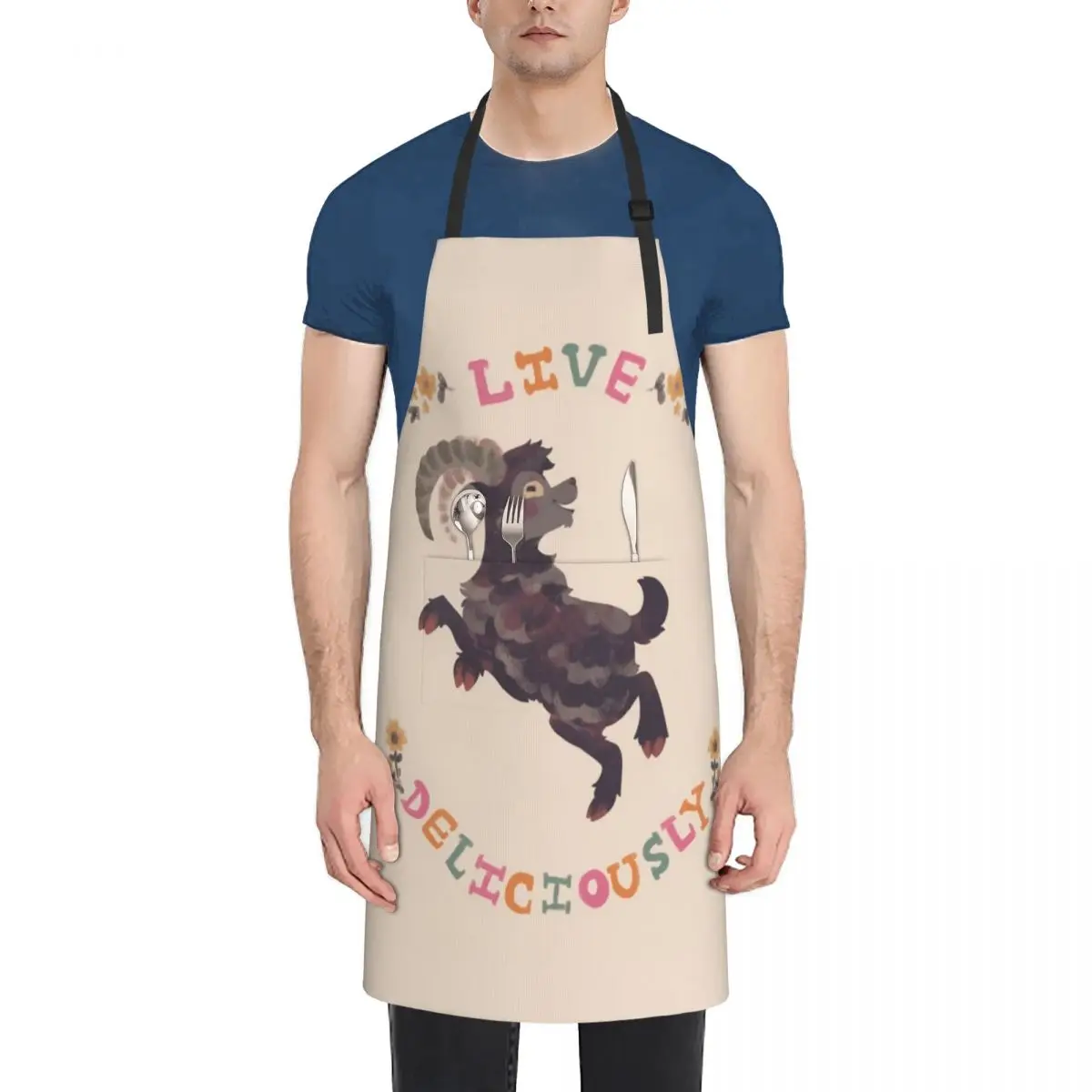 

Live Deliciously 2 Apron useful gadgets for home for women halloween For Women Waiter Uniforms Apron