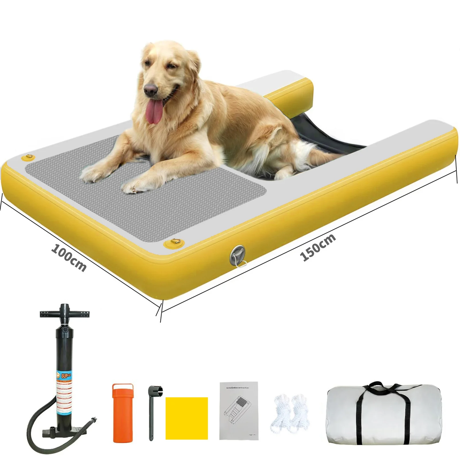 Rampa inflable de alta calidad para jugar al agua para perros, escalera de barco inflable para exteriores, piscina, muelles