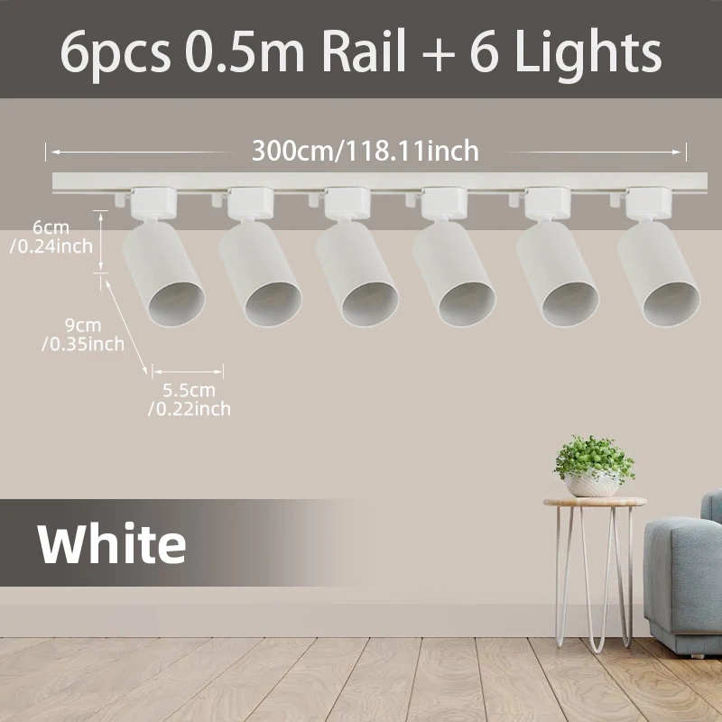 CHENBEN LED Deckenschienenleuchten Set 6