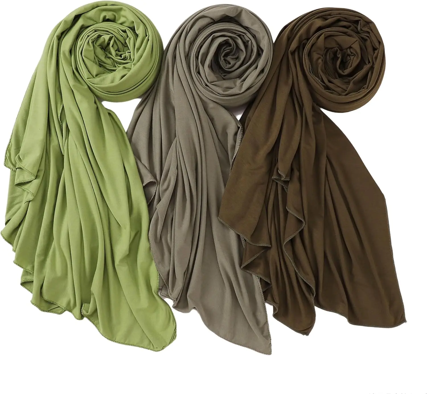 

3pcs Premium Jersey Hijab Set Breathable Head Scarf Wrap for Women Muslim Shawl Bandanas Headband Bufanda Foulard Turbante Mujer