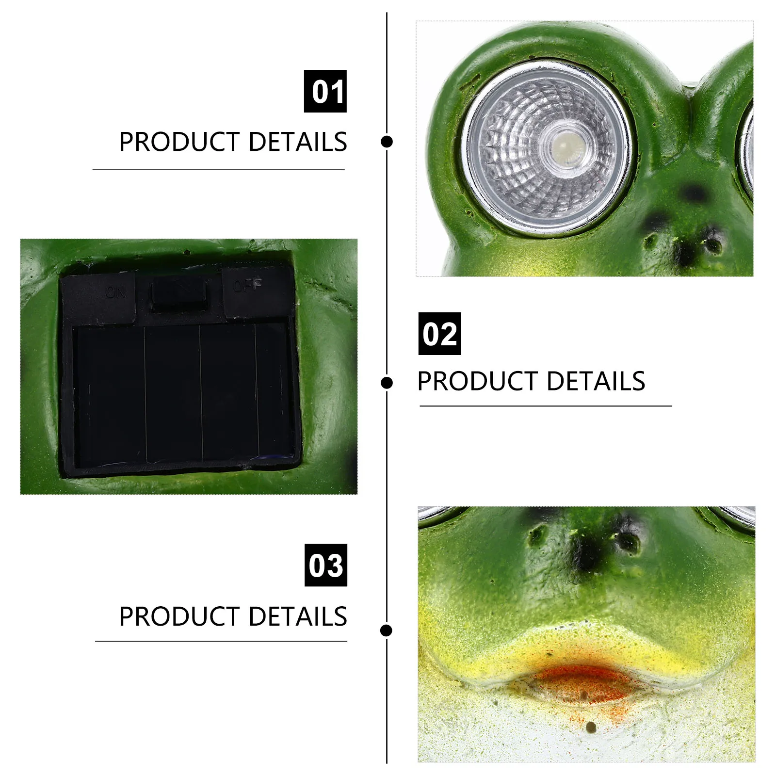 Resina arte artesanato solar sapos lâmpada verde jardim luzes solares ao ar livre pátio caminho gramado iluminação decorativa lâmpada do gramado