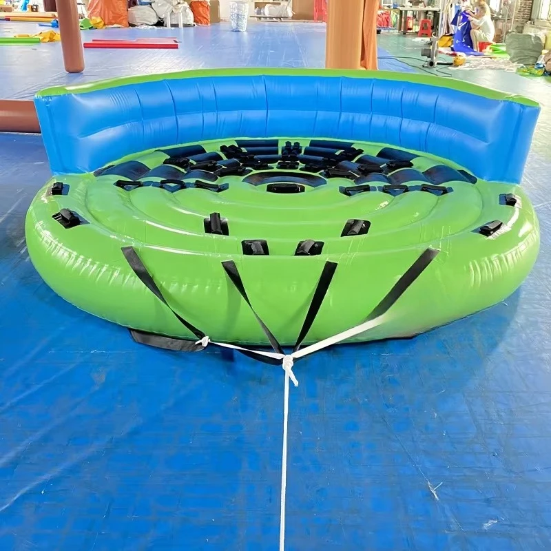 Aqua Park Equipment Giant Inflatable Floating Water Boat Towables Tube Crazy ufo Water Sports