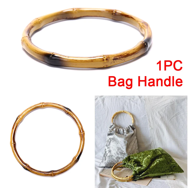 

Round Bamboo Bag Handle For Handbag Handcrafted DIY Bags Accessories