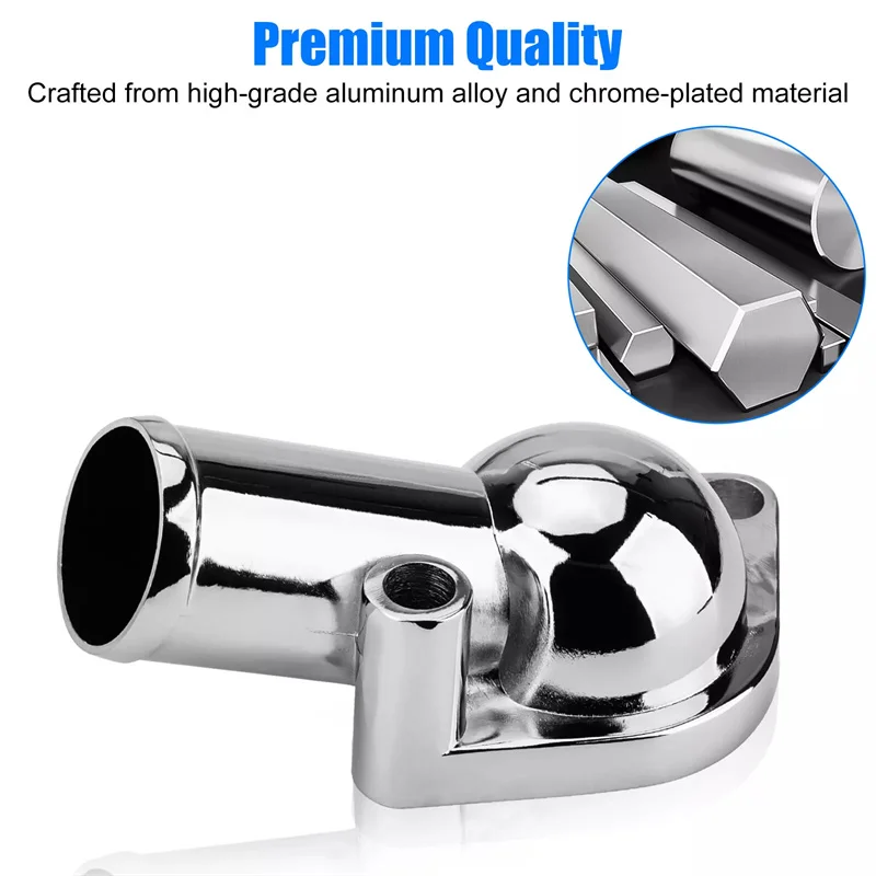 Alloggiamento termostato collo acqua SBC BBC 15 °   Per Chevy 265 283 305 327 350 383 396 400 427 454 472 502 Piccolo Grande Blocco