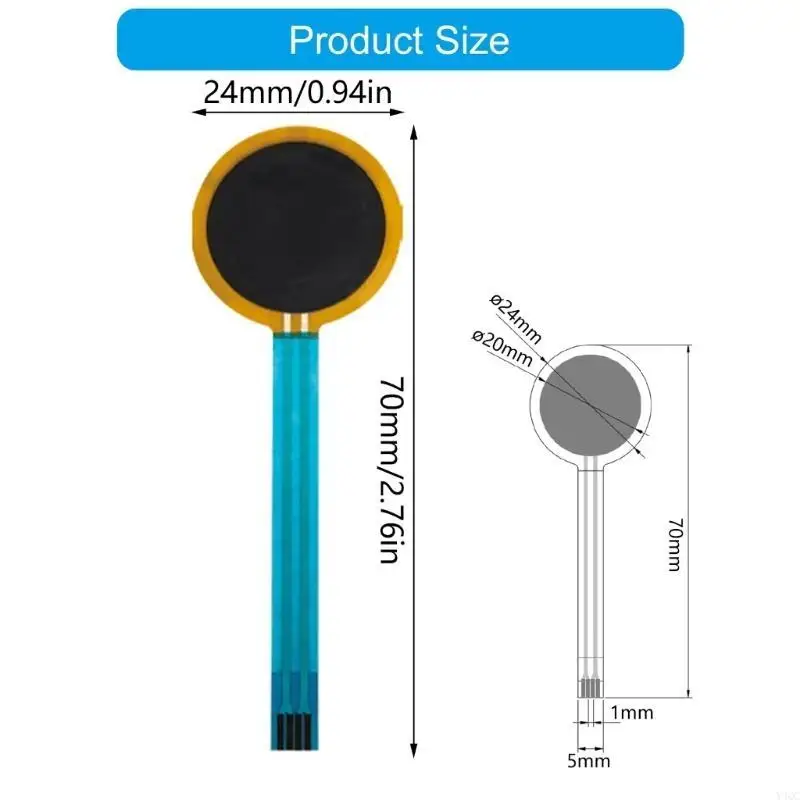 

Force Sensors Pressure Resistor for Industrial 5G-2KG Thin Film Pressure Sensors High Precise Force Sensitive Resistor Y4QC