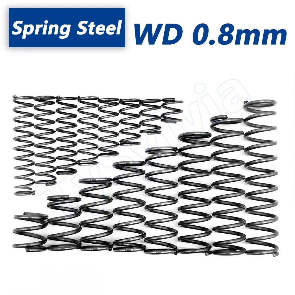 Spring Steel Compression Springs 0.8mm, Various Sizes OD 4-15mm Length 5-300mm Pressure Coil Spring